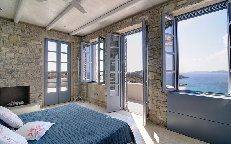 double bedroom with seaview