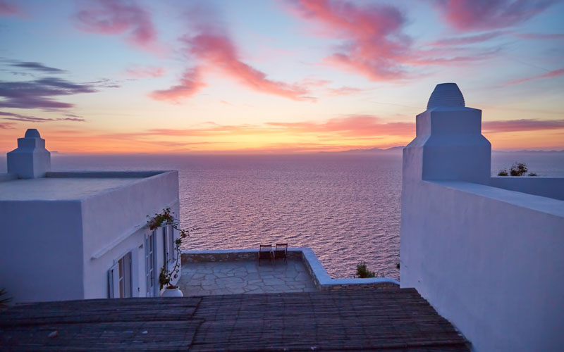 outdoors area at sunset