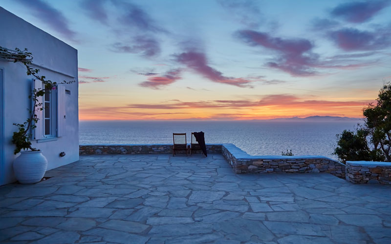 outdoors area at sunset