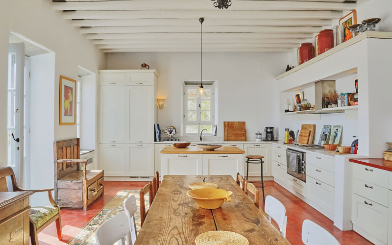 dining area and kitchen