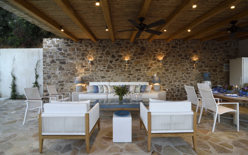 outdoors lounging area