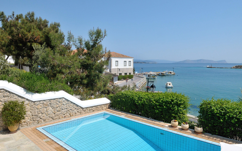 pool area and sea view