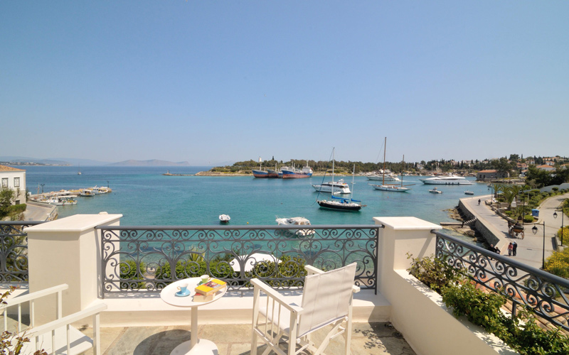 veranda overlooking Spetses port