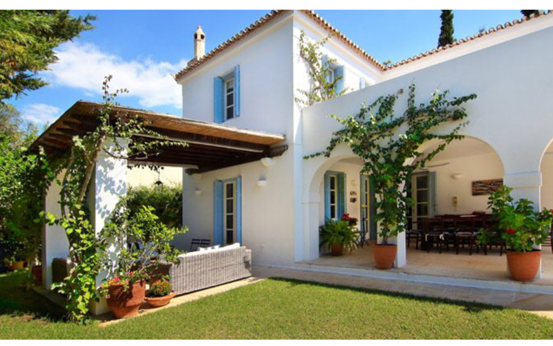 front side of a villa