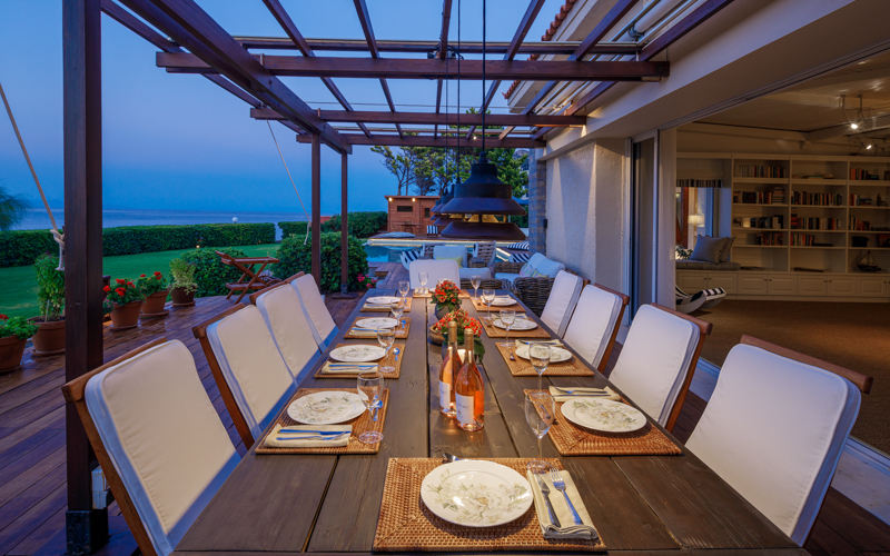dining table outdoors