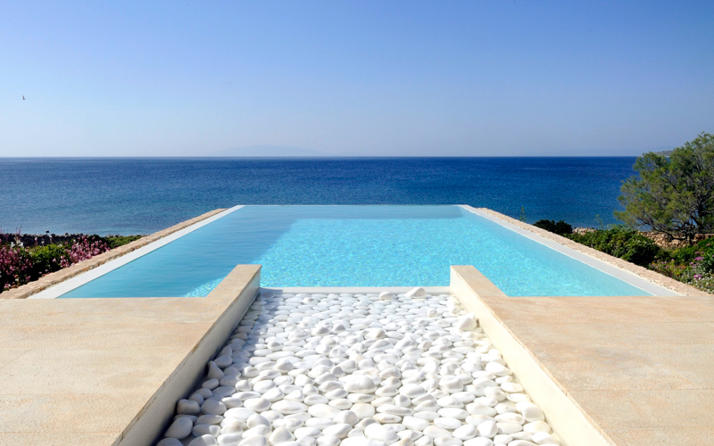 pool with sea view