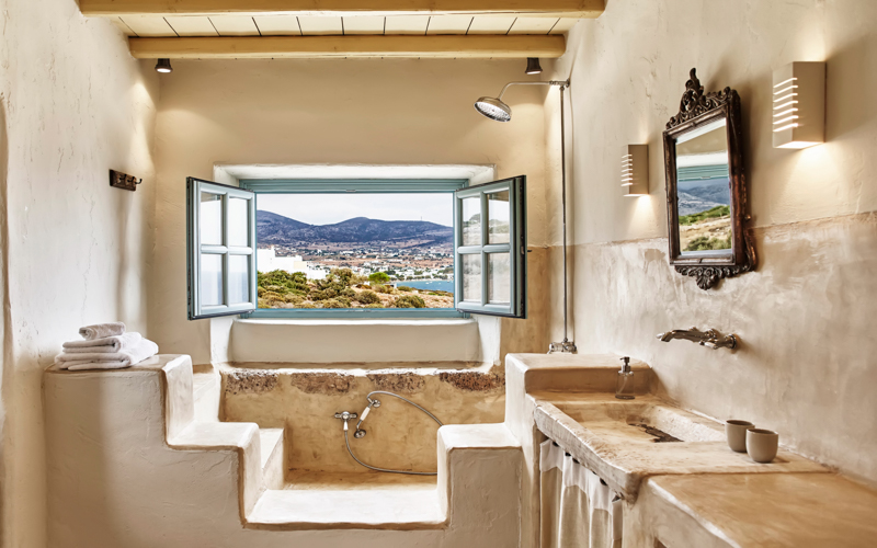 shower room with view