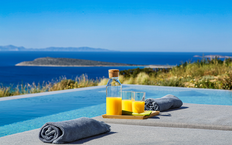 pool with sea view