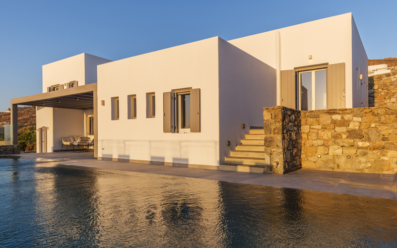 front side of the villa