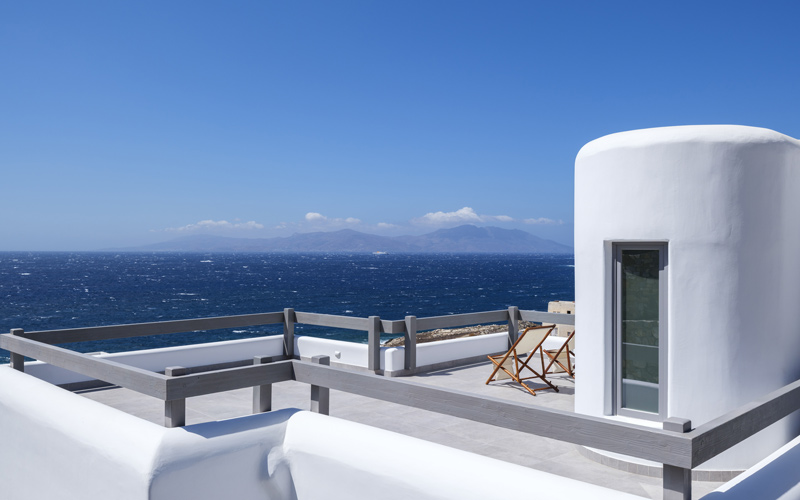 terrace with sea view