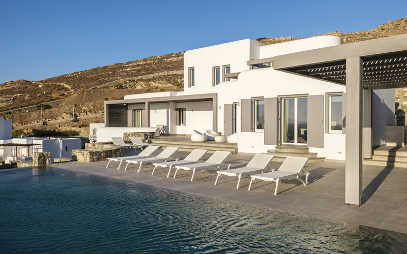 front side of the villa
