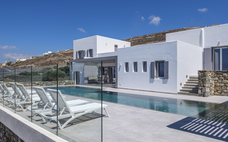 pool area with sunbeds