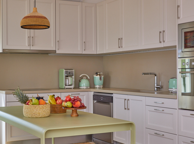 kitchen area with small table