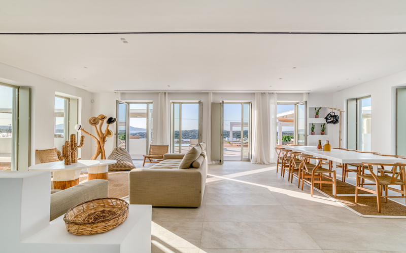 indoor living and dining area