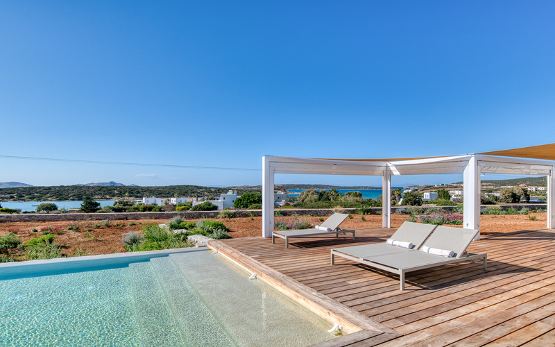 pool area with sunbeds