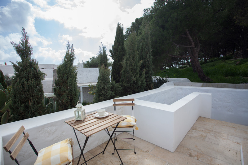 balcony with coffee table