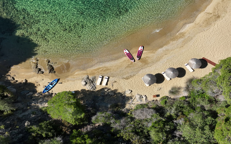 beach in front of the house