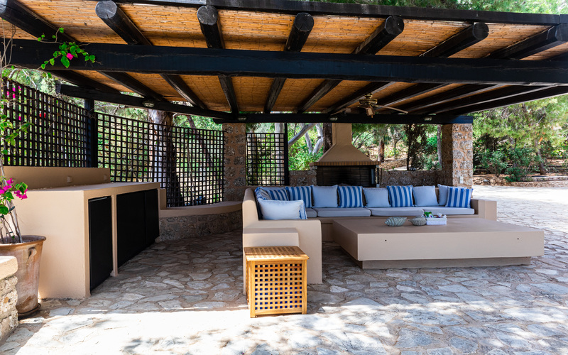 outdoor shaded BBQ area 