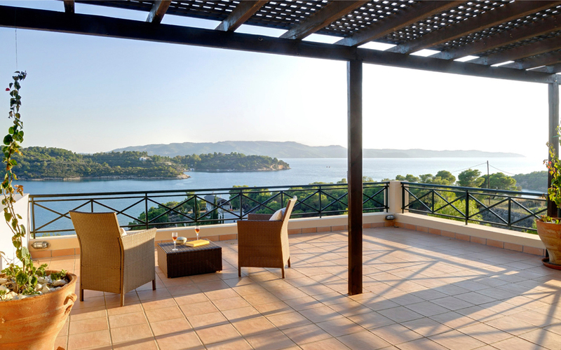 terrace with small lounge area