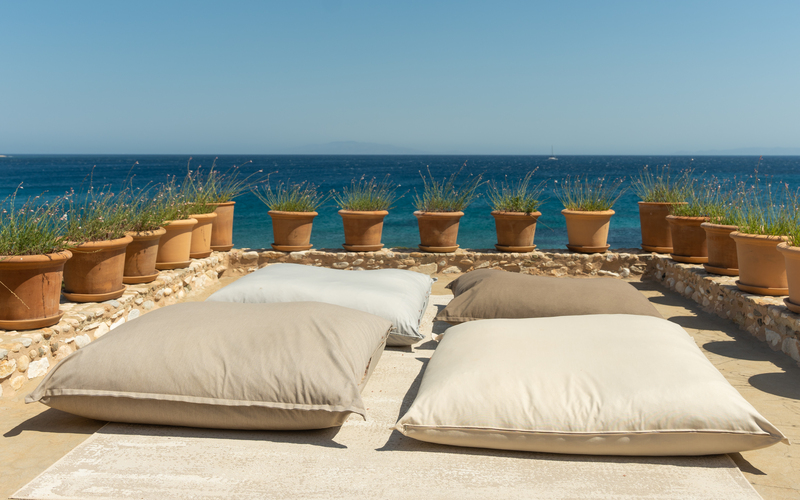 terrace with sea view