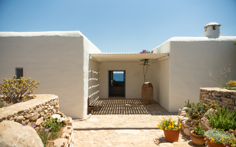 entrance of the villa