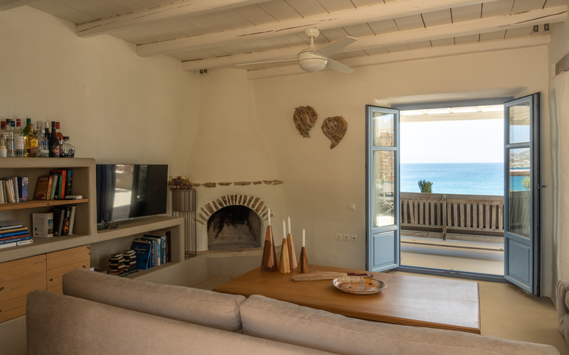 main living area with fireplace