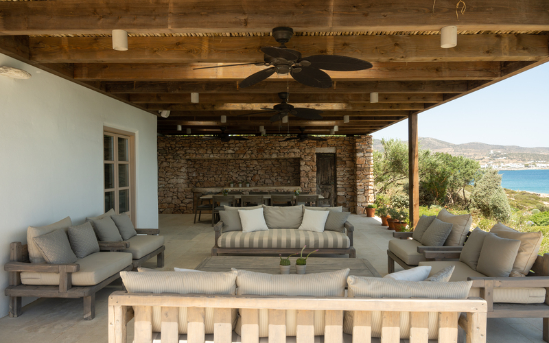 outdoor lounge area