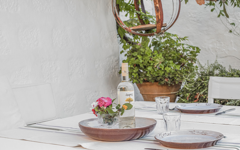 dining area in the patio