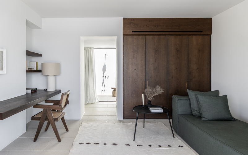 bedroom with sofa