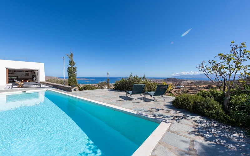pool area with sea view