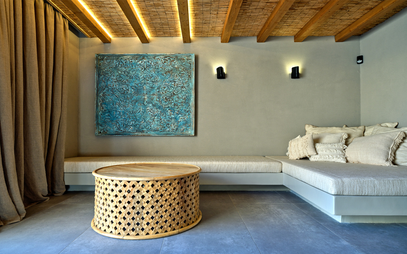 bedroom with sofa