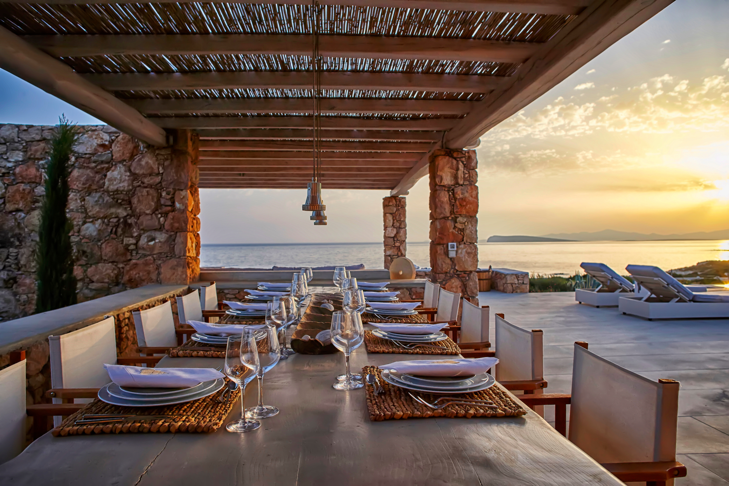 outdoor dining area