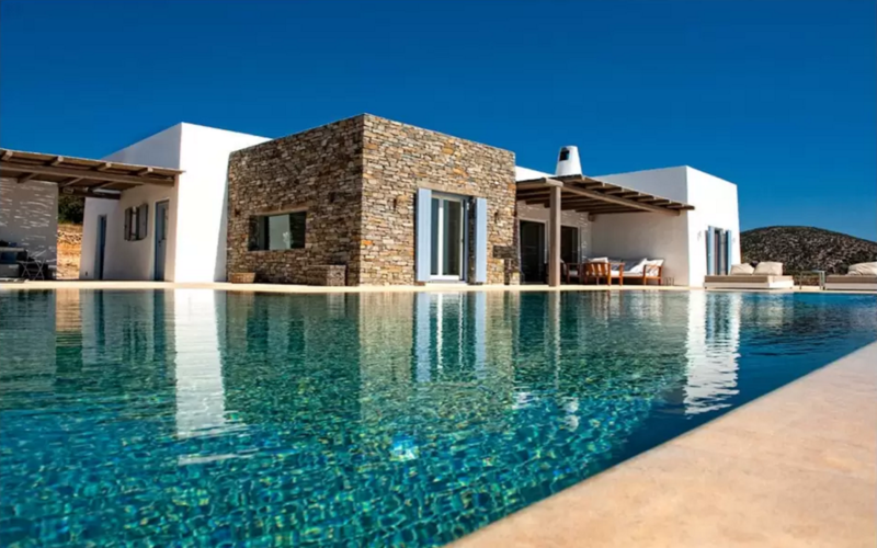 front side of the villa