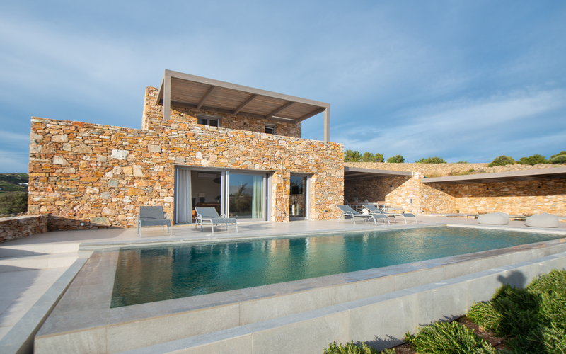 front of the villa