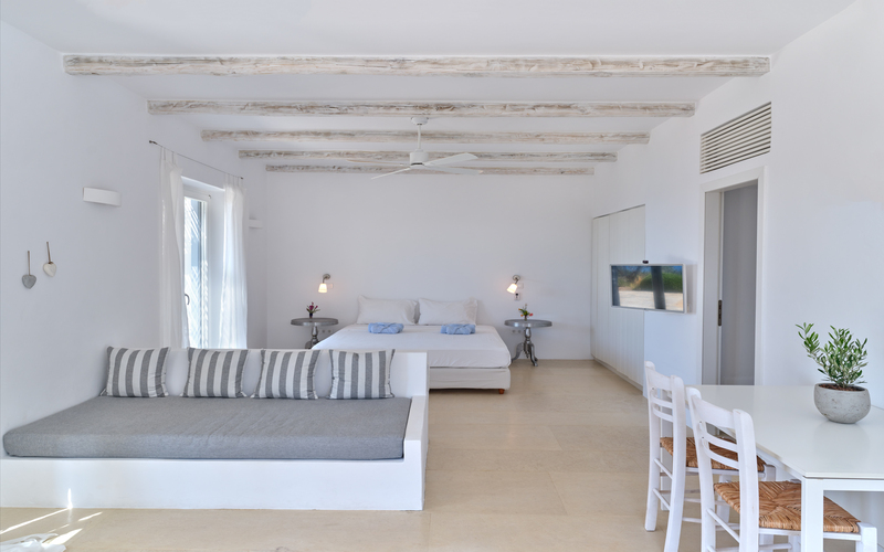 master bedroom with sofa