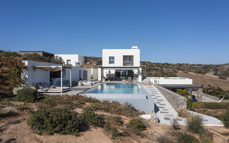 front of the villa
