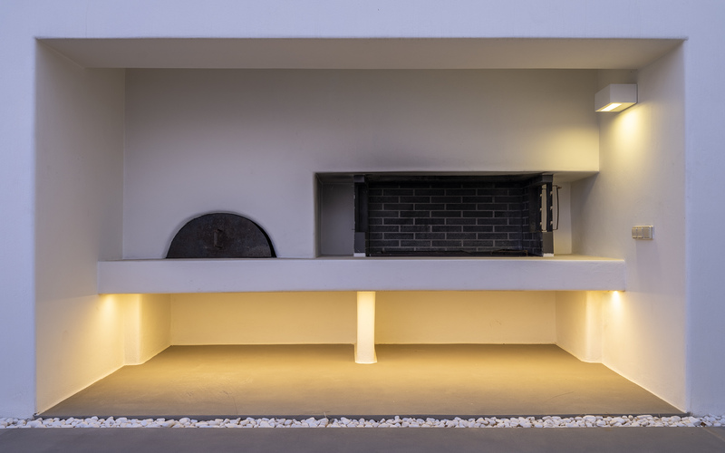 wooden oven and BBQ