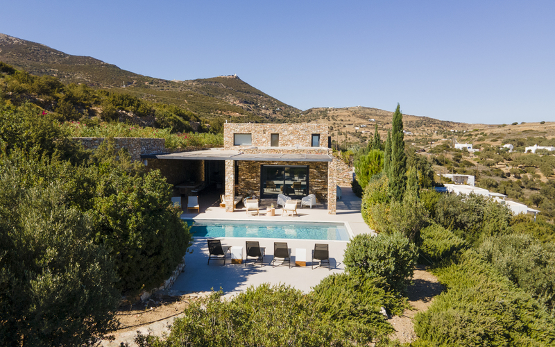 front side of the villa