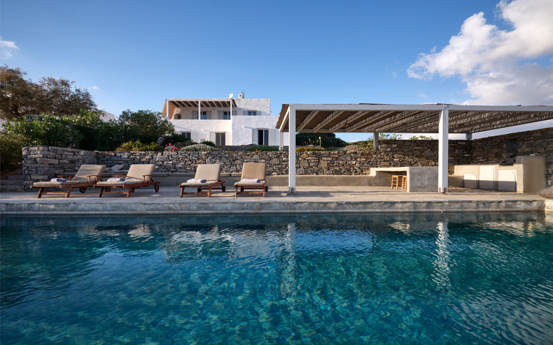 front side of the villa