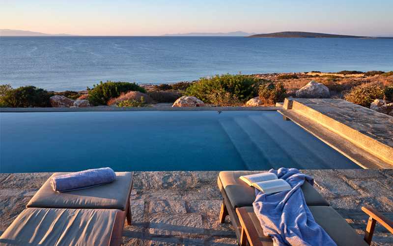 pool area with sea view