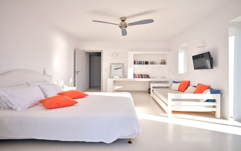 master bedroom with sofa