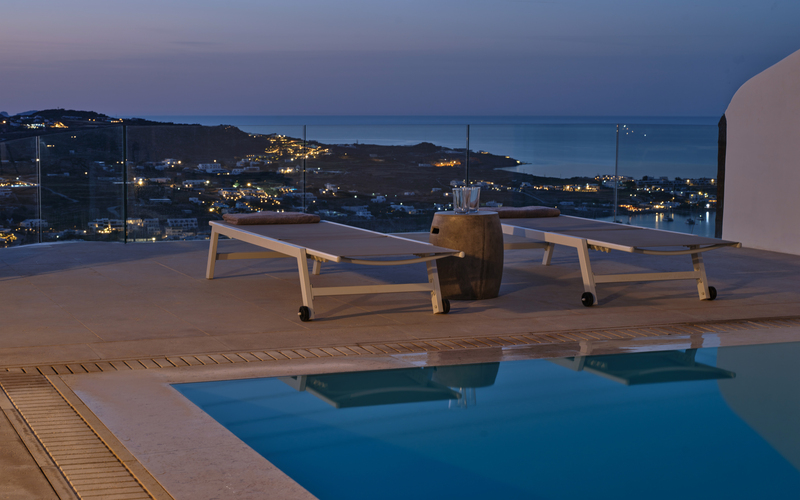 pool area at night