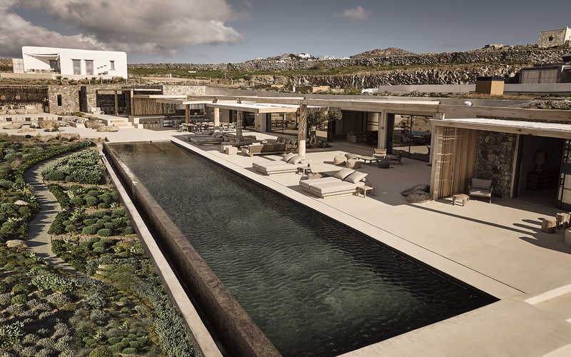 aerial of the villa