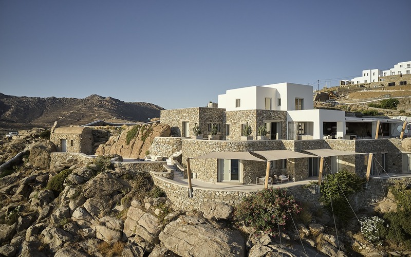 aerial of the villa