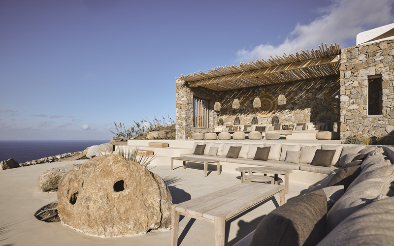 outdoor lounge area