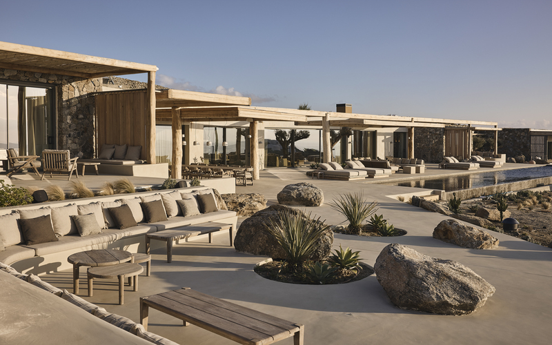 outdoor lounge area