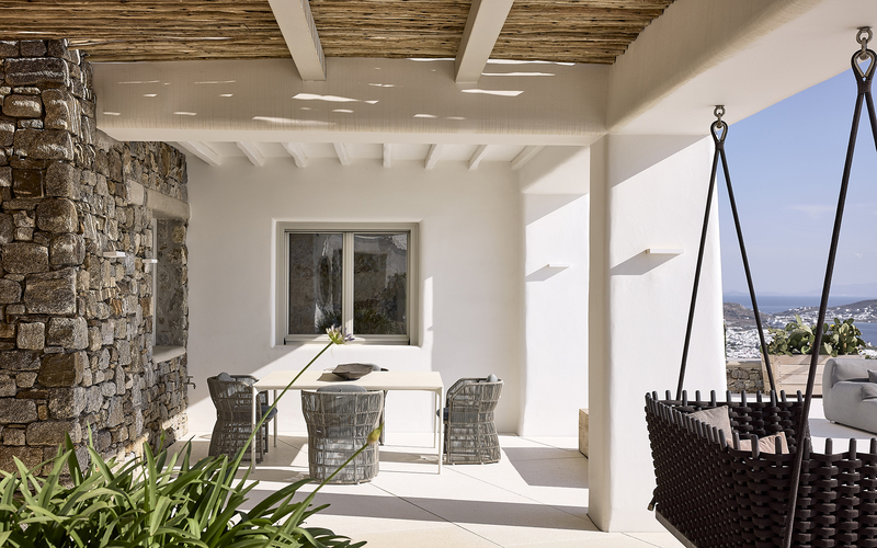 outdoor lounge area