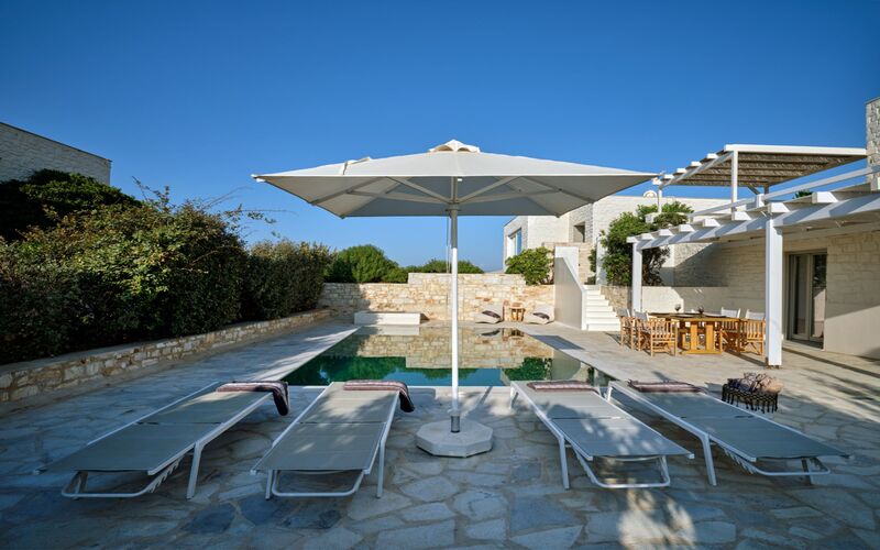 pool area with sunbeds