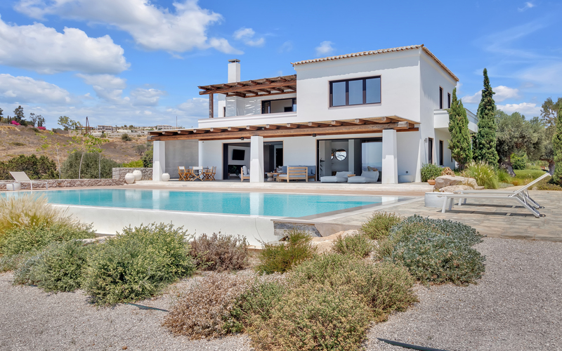 front of the villa