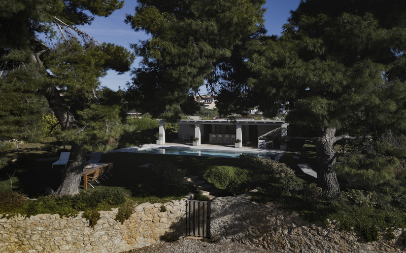 front side of the villa